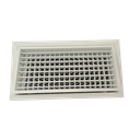 T2P-E-FA-RAL - KADER 1 CM -   ALUMINIUM WANDROOSTER DUBBELE DEFLECTIE MET KLIK TOEZICHTSLUIK EN LUCHTFILTER - RAL KLEUR