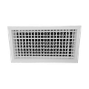 T2P-FA - KADER 1 CM -  ALUMINIUM WANDROOSTER DUBBELE DEFLECTIE MET LUCHTFILTER