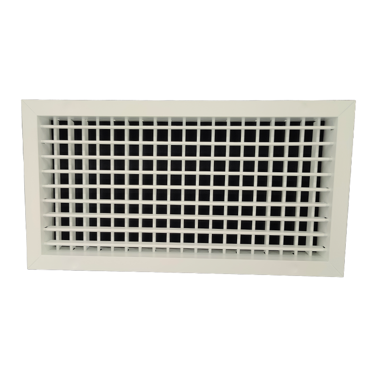 T2P-RAL - KADER 1 CM -   ALUMINIUM WANDROOSTER DUBBELE DEFLECTIE - RAL KLEUR