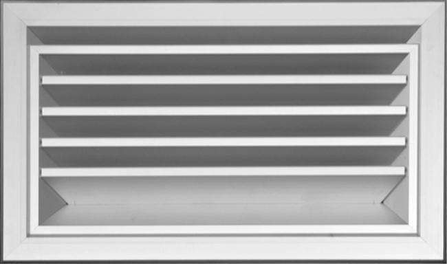 O3-D 3-ZIJDIGE ALUMINIUM PLAFONDROOSTER MET DEBIETREGELAAR