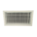 T2P-FA-RAL - KADER 3 CM -   ALUMINIUM WANDROOSTER DUBBELE DEFLECTIE MET LUCHTFILTER - RAL KLEUR