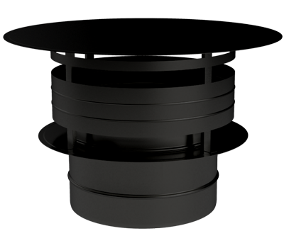 PREMIUM BLACK DOUBLE WALLED WEATHERING CAP