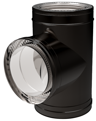 PREMIUM ZWART DW T-STUK 90°