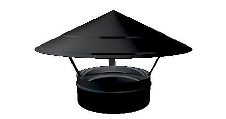 PREMIUM BLACK SINGLE WALLED RAIN CAP