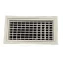 T1P-D-E-FA - KADER 2 CM -  ALUMINIUM WANDROOSTER ENKELE DEFLECTIE MET DEBIETREGELAAR, KLIK TOEZICHTSLUIK EN LUCHTFILTER