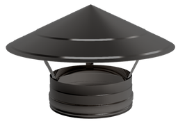 [PZ6008013007] PREMIUM NOIR CHAPEAU DE CHIMINEE DOUBLE PAROI